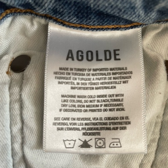 AGOLDE Nico Skinny Straight High Rise Ankle Crop Denim Blue Jean Women's Size 29 - Picture 8 of 11